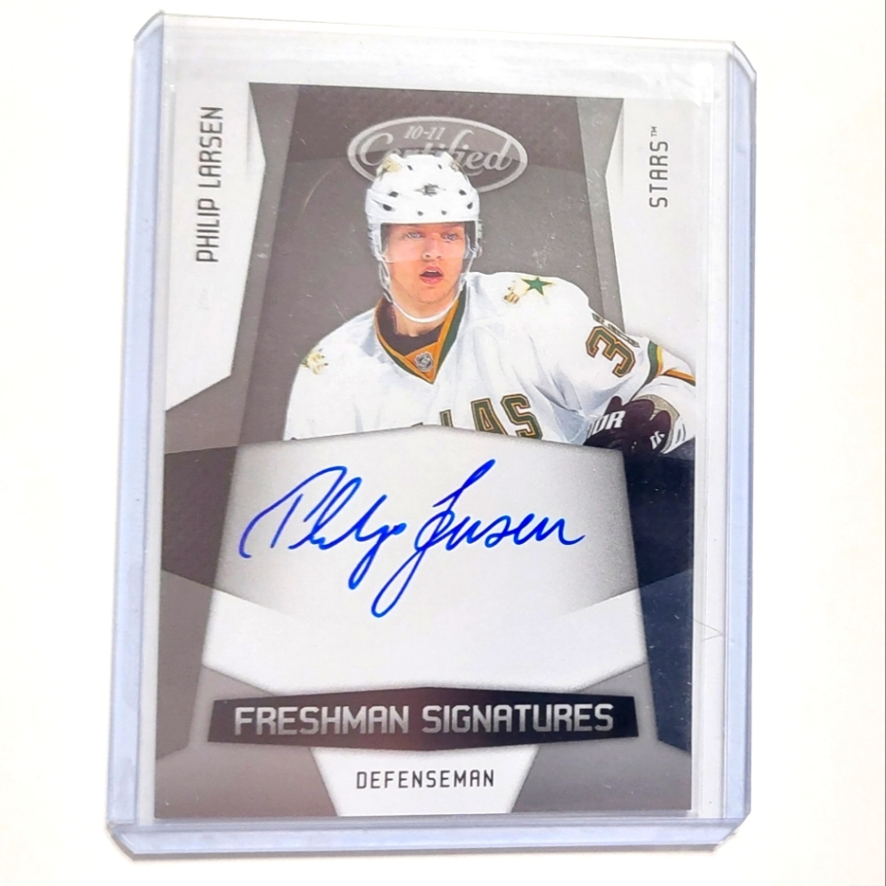 Philip Larsen Panini 2010-11 Certified Freshman Signatures Card Dallas Stars